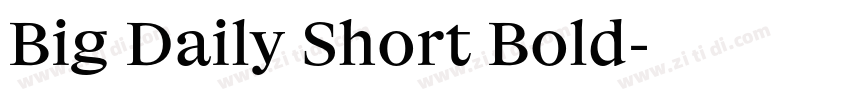 Big Daily Short Bold字体转换